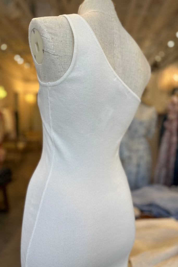 ALISHA CREAM ONE SHOULDER KNITTED DRESS - Violet Muse Boutique