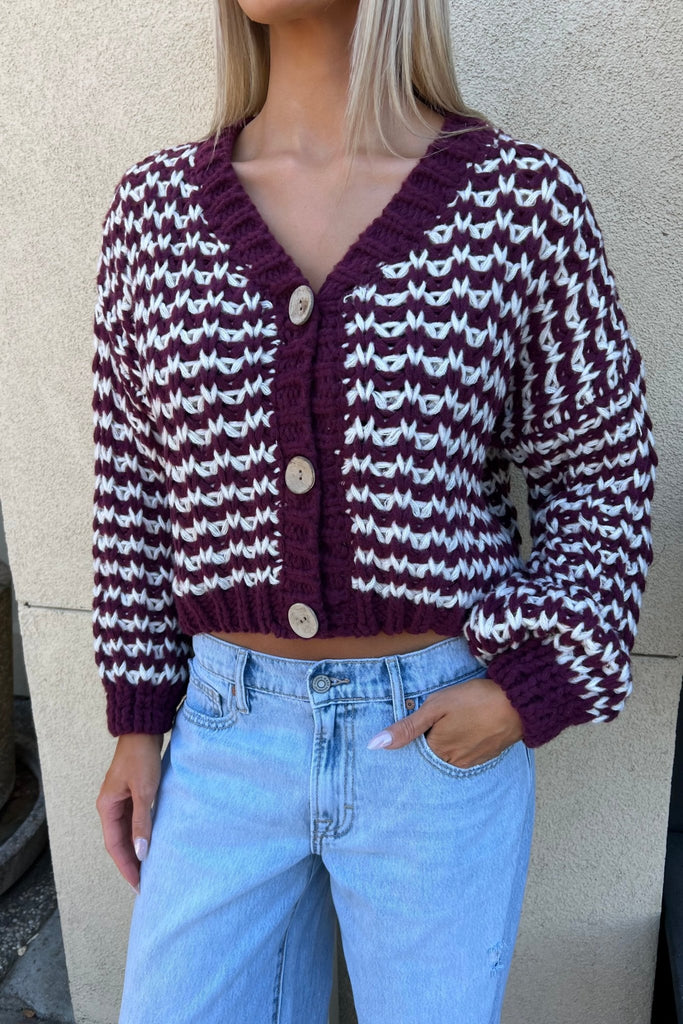 AMOURIN KNIT CARDIGAN - Violet Muse Boutique