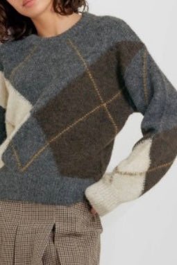 ARGYLE REVIVAL SWEATER - Violet Muse Boutique