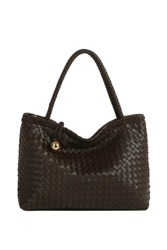 ARLA CHOCOLATE BRAIDED BAG - Violet Muse Boutique