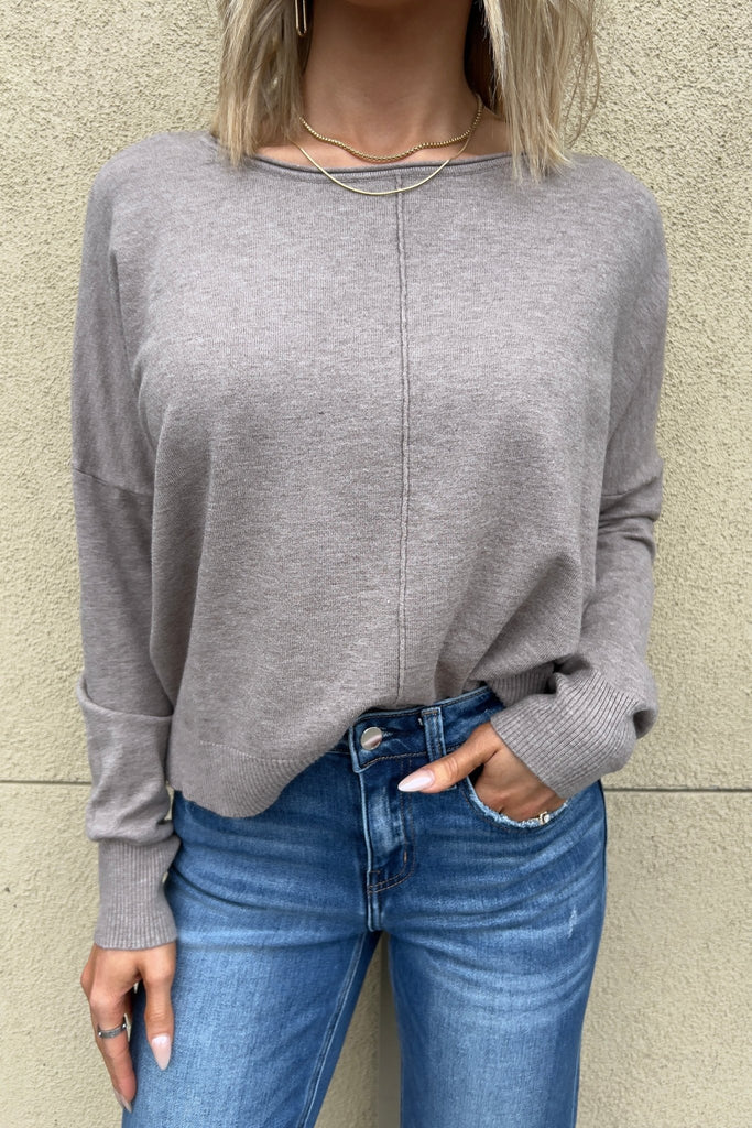 AZTEN MOCHA SWEATER - Violet Muse Boutique