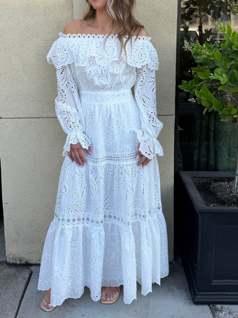 AZUR DAYS EYELET DRESS  Violet Muse Boutique
