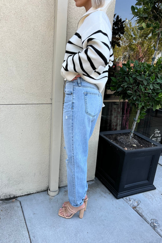 BAILEY BOYFRIEND DENIM JEAN - Violet Muse Boutique