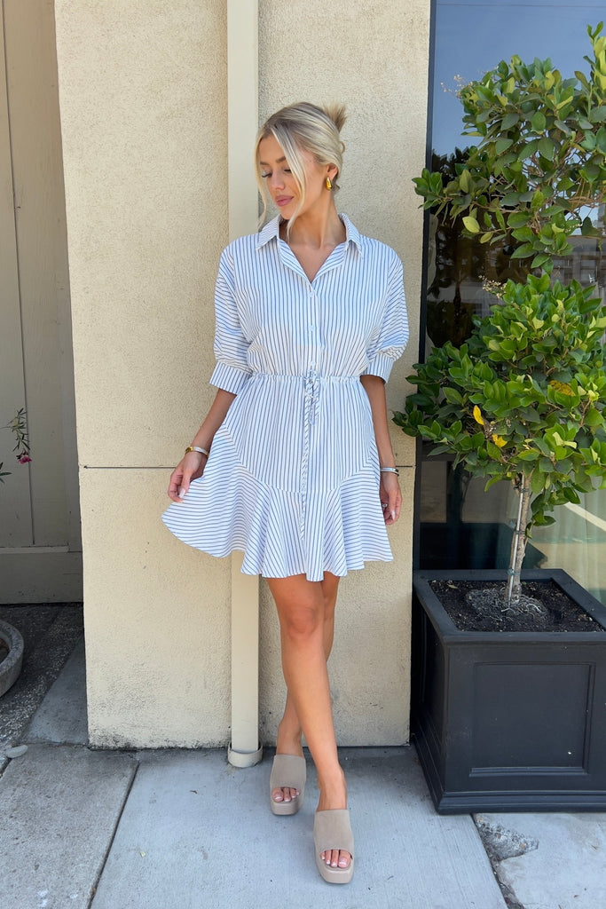 BELLA VITA STRIPED DRESS - Violet Muse Boutique