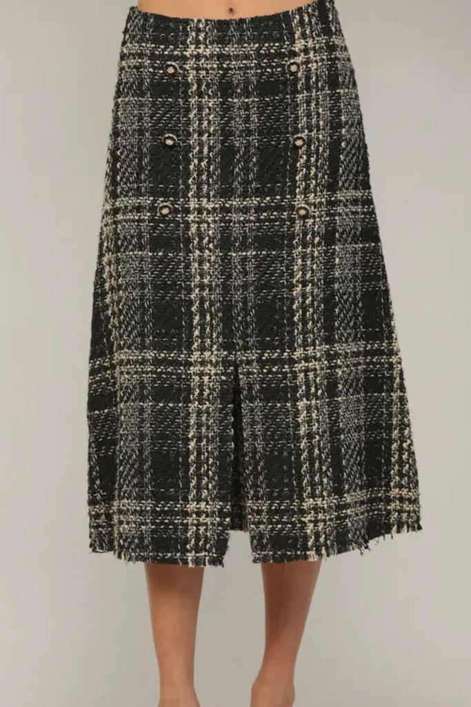 BERKSHIRE TWEED SKIRT - Violet Muse Boutique