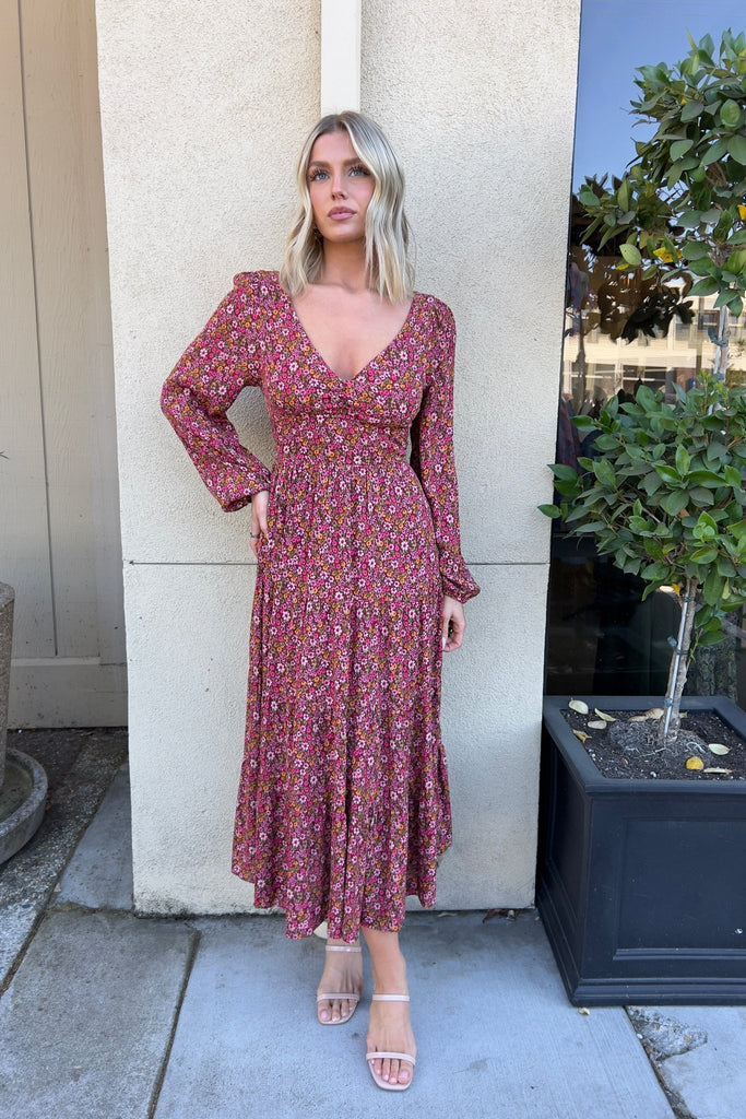 BRIONY ROSE FLORAL DRESS - Violet Muse Boutique