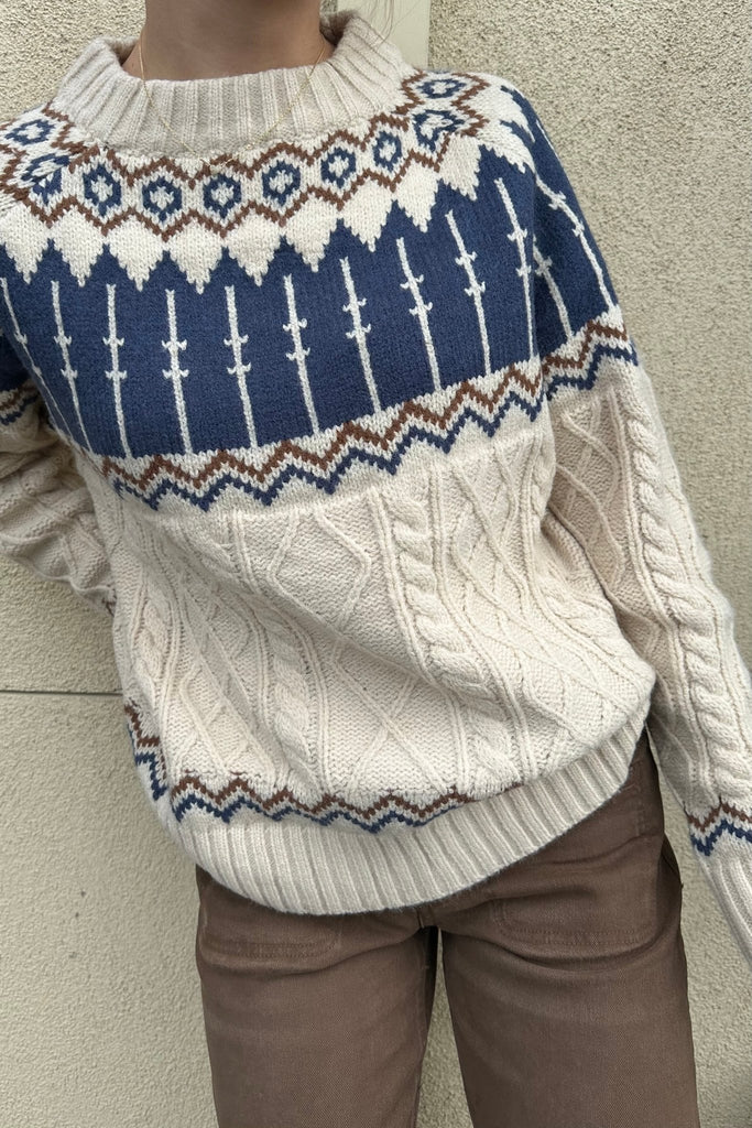 BRISTON CABLEKNIT SWEATER - Violet Muse Boutique