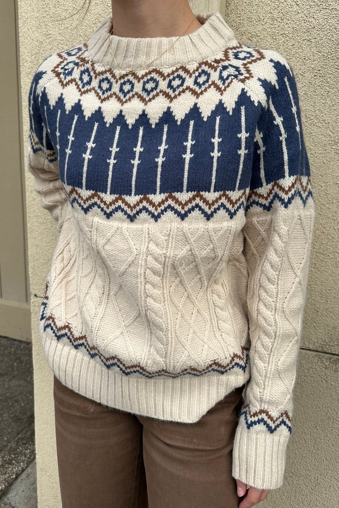 BRISTON CABLEKNIT SWEATER - Violet Muse Boutique