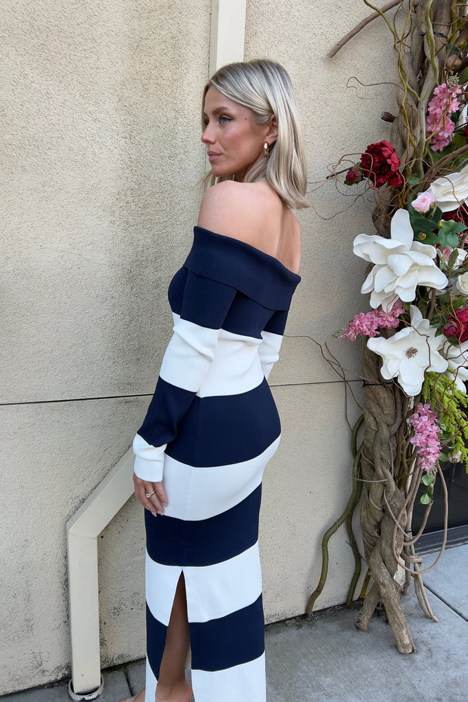 CAPE COVE OFF THE SHOULDER DRESS - Violet Muse Boutique