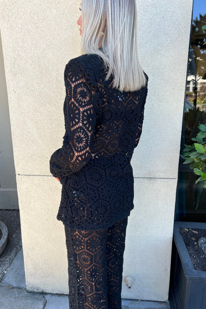 CELIANE CROCHET LACE PANTS - Violet Muse Boutique