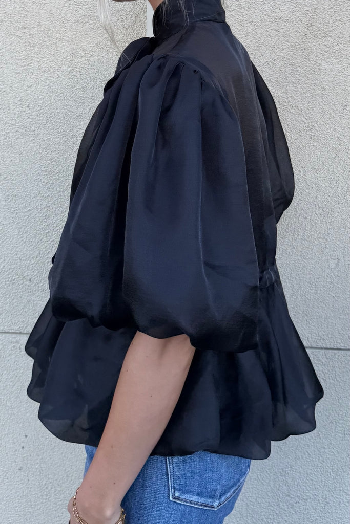 CHAMBERY ORGANZA BLOUSE - Violet Muse Boutique