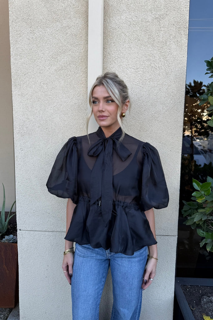 CHAMBERY ORGANZA BLOUSE - Violet Muse Boutique