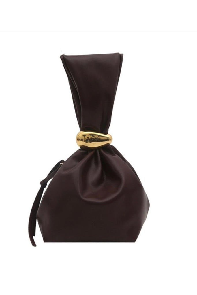 CHLOE BROWN WRIST BUCKET BAG - Violet Muse Boutique