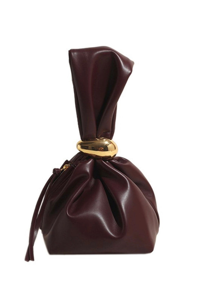 CHLOE COFFEE WRIST BUCKET BAG - Violet Muse Boutique