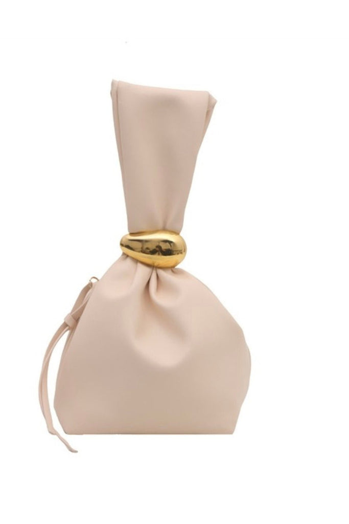 CHLOE CREAM WRIST BUCKET BAG - Violet Muse Boutique