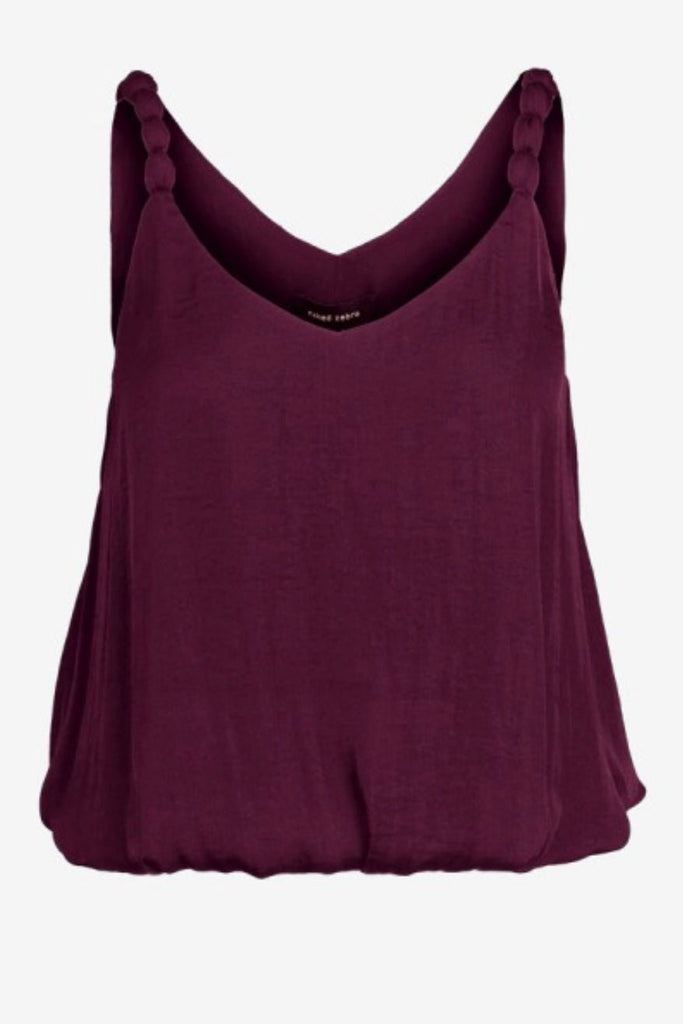 CLARINE BURGUNDY TOP - Violet Muse Boutique