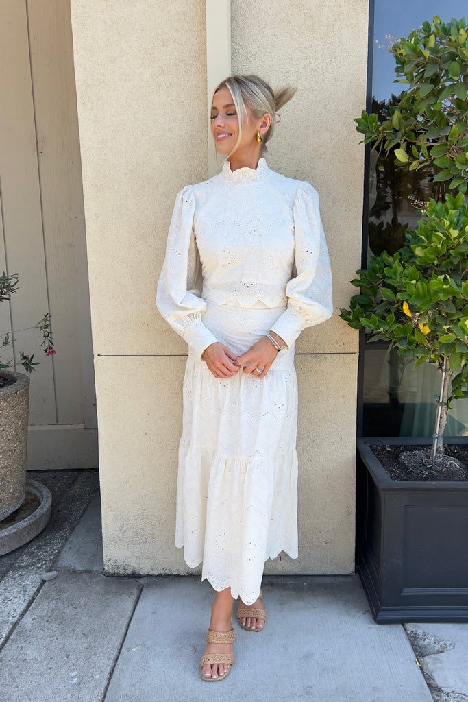 COSTA WYN EMBROIDERED LACE TOP - Violet Muse Boutique