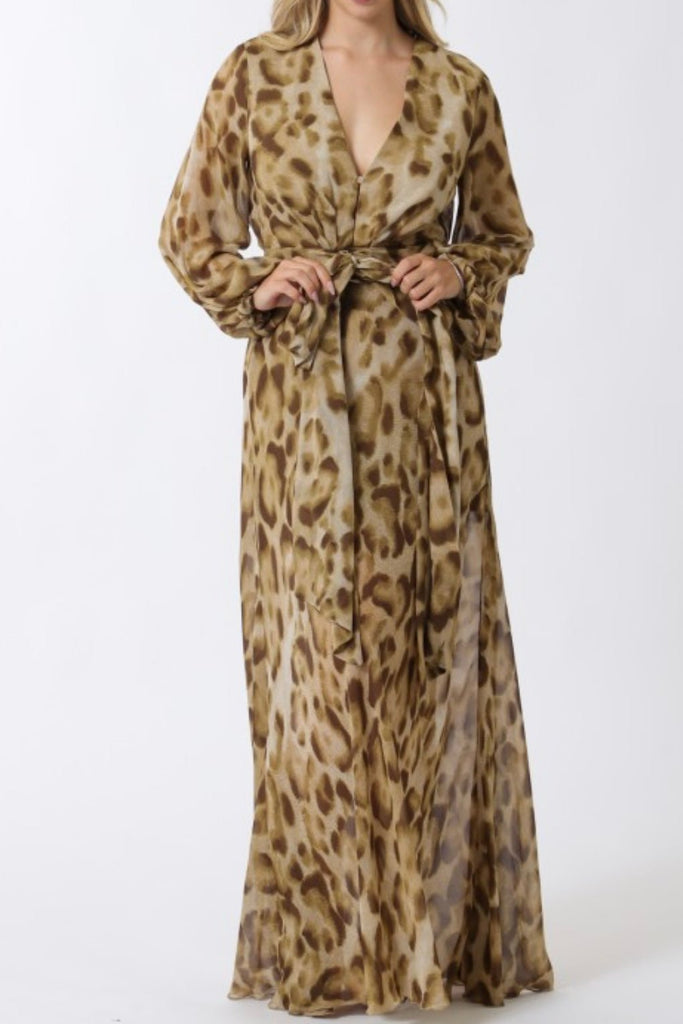 DESERT MIRAGE FRONT TIE DRESS - Violet Muse Boutique