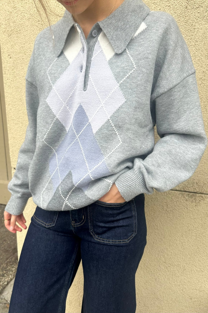 DUNSLEY COLLARED SWEATER - Violet Muse Boutique