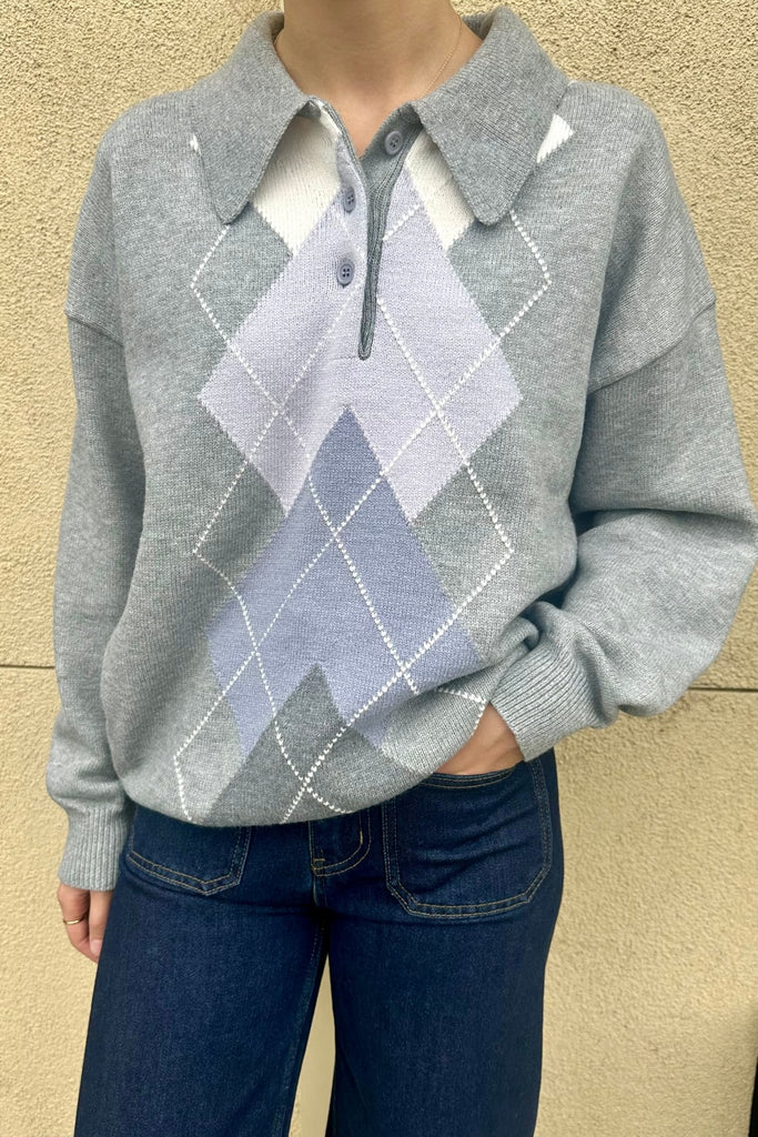 DUNSLEY COLLARED SWEATER - Violet Muse Boutique