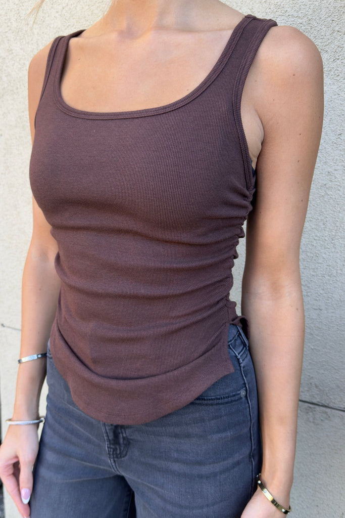 EASY DAYS RIBBED TANK TOP - Violet Muse Boutique