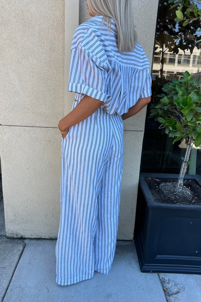ELAMER PINSTRIPE PANTS - Violet Muse Boutique