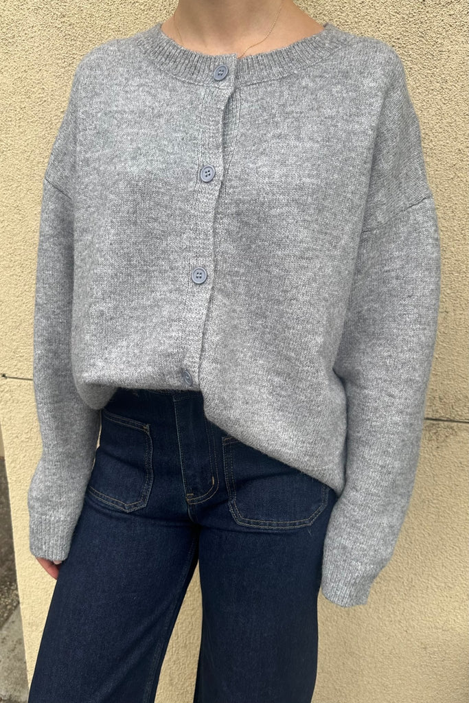 ELLISTON GREY CARDIGAN - Violet Muse Boutique