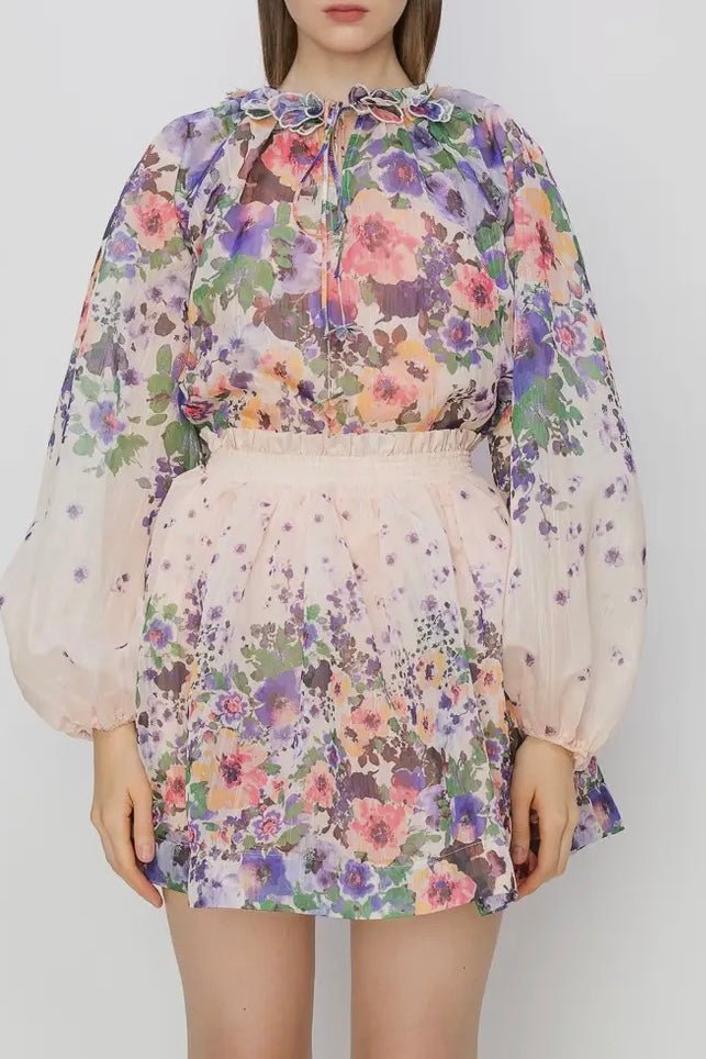 FANCY A SPRITZ FLORAL SKIRT - Violet Muse Boutique
