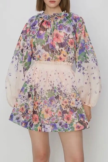 FANCY A SPRITZ FLORAL SKIRT - Violet Muse Boutique