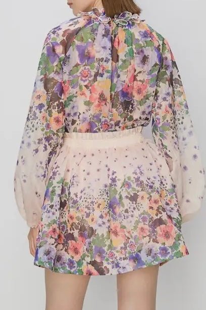 FANCY A SPRITZ FLORAL SKIRT - Violet Muse Boutique
