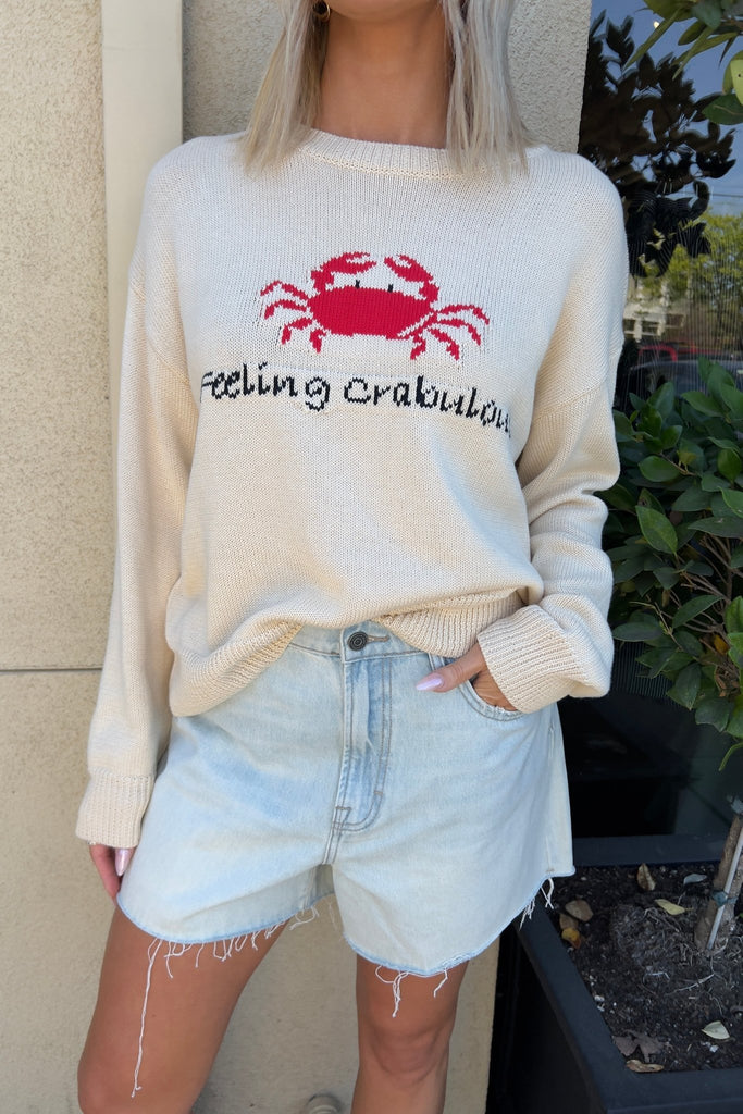 FEELING CRABULOUS SWEATER - Violet Muse Boutique