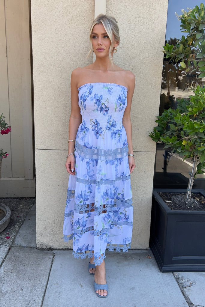 FIORE DUSK FLORAL DRESS - Violet Muse Boutique