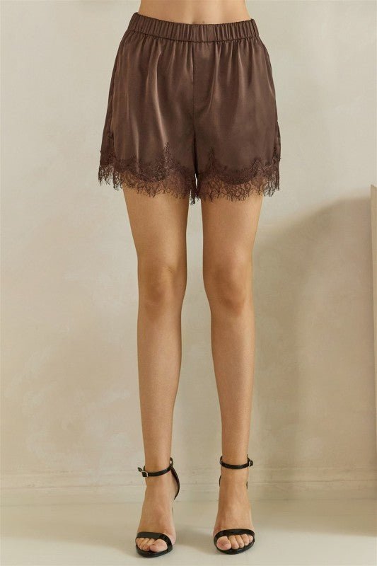 FRENCH EXIT LACE TRIM SHORTS – Violet Muse Boutique
