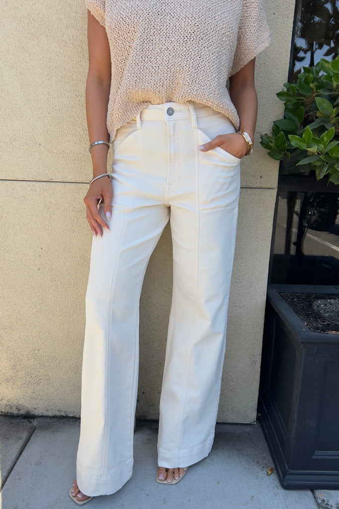 GLINT COMFORT FLARE DENIM JEANS - Violet Muse Boutique