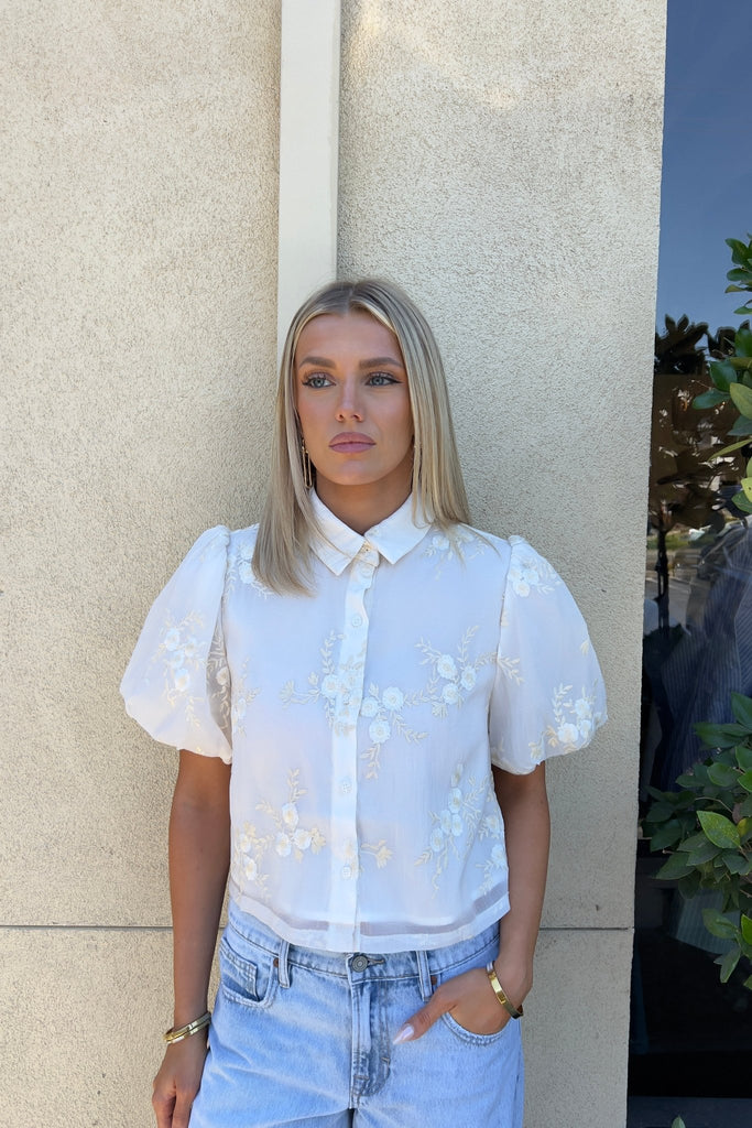 GLOWSHORE FLORAL SHIRT - Violet Muse Boutique