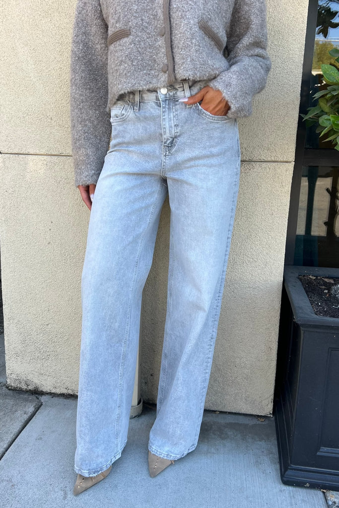 HAVARRO WIDE LEG DENIM JEANS - Violet Muse Boutique