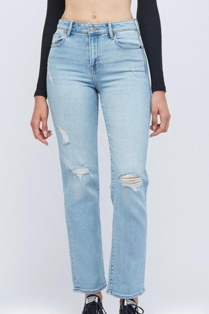 HOLDEN LIGHT WASH DENIM JEANS - Violet Muse Boutique
