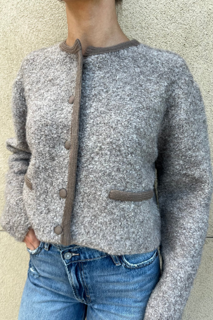 JARDIN BLEU TEXTURED KNIT JACKET - Violet Muse Boutique