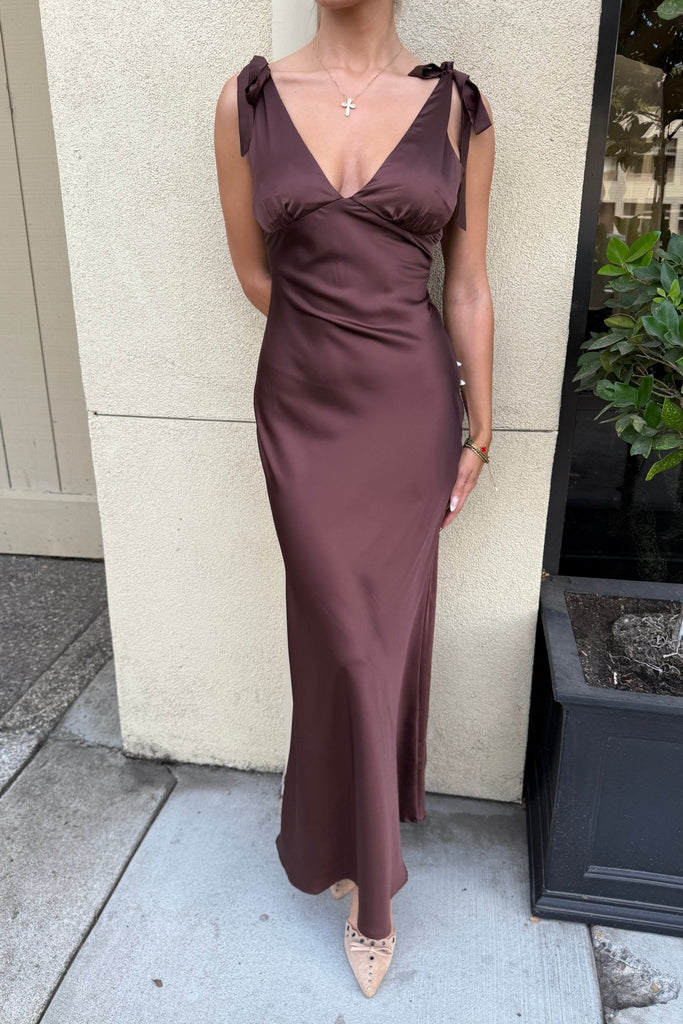 JOLSEY TIE SHOULDER DRESS - Violet Muse Boutique