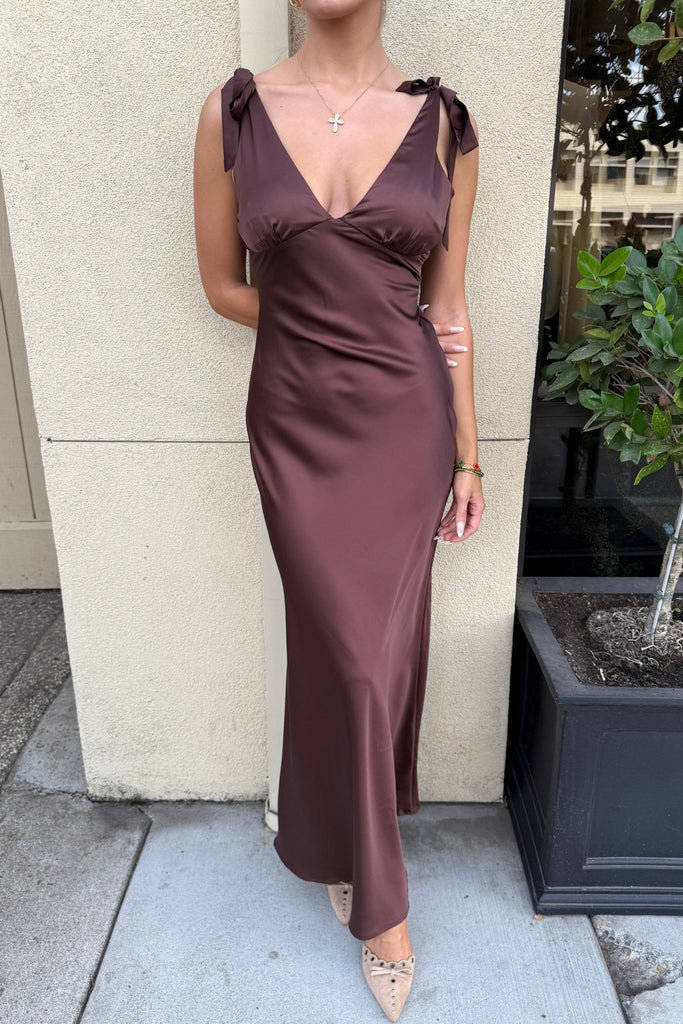 JOLSEY TIE SHOULDER DRESS - Violet Muse Boutique