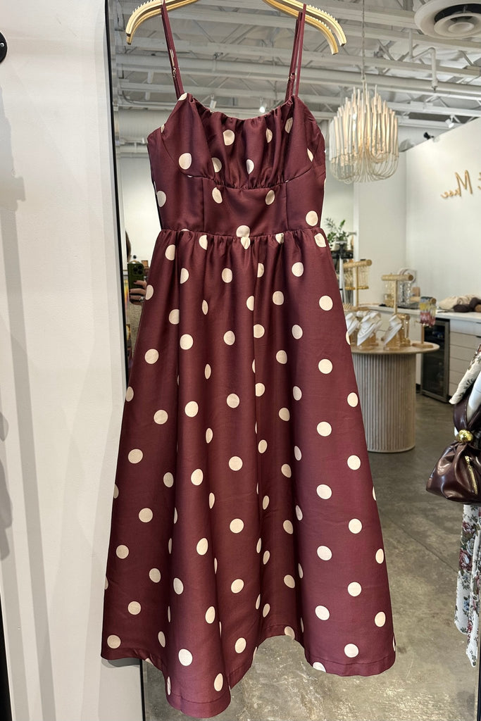 JOSIE POLKA DOT DRESS - Violet Muse Boutique