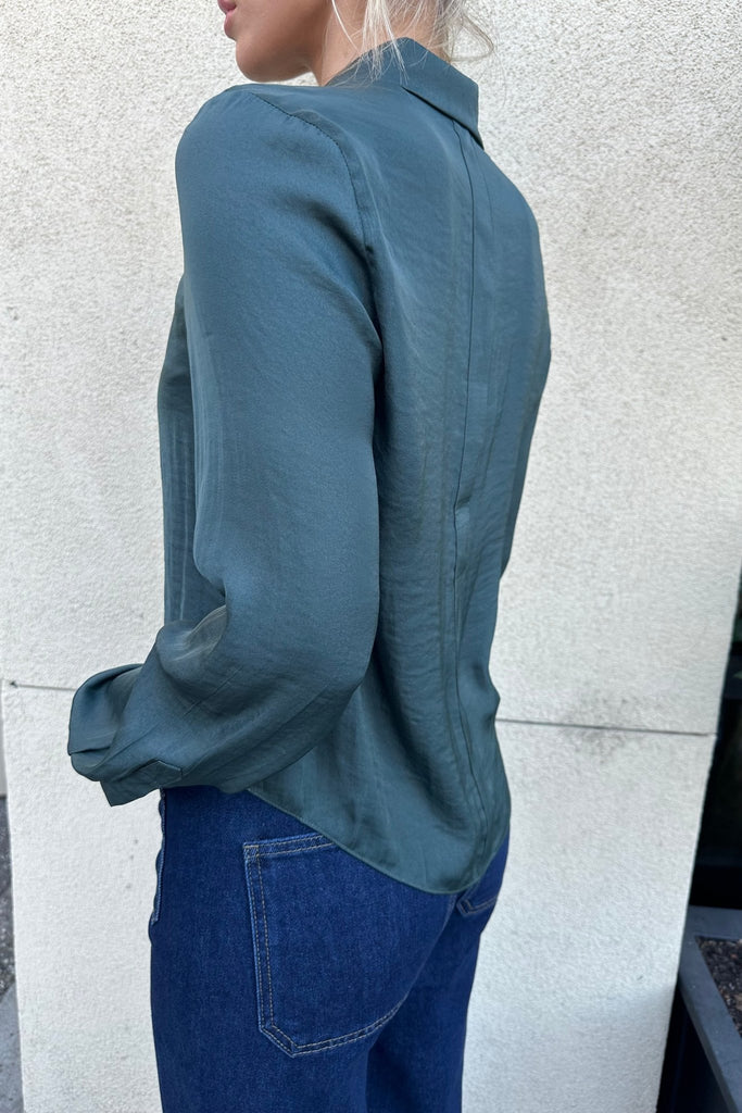 KEEVA GREEN BLOUSE - Violet Muse Boutique