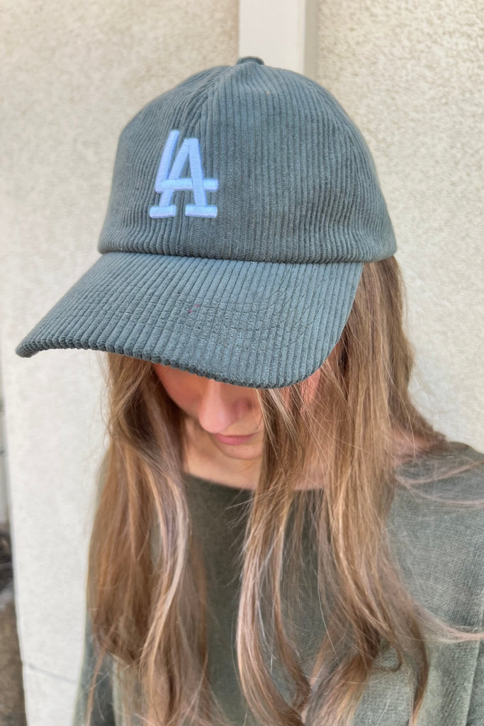 LA OLIVE CORDUROY BASEBALL HAT - Violet Muse Boutique
