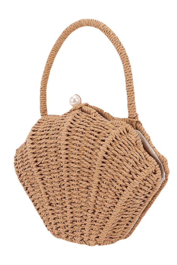 LALLI SAND SHELL BAMBOO CLUTCH - Violet Muse Boutique