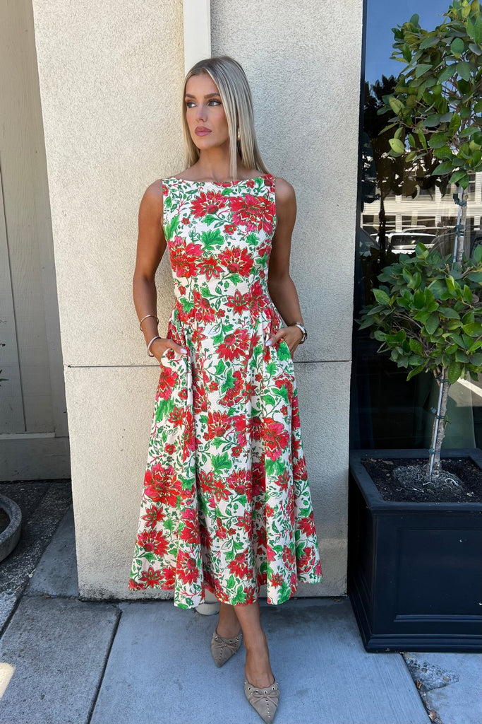 LAUREN FLORAL DRESS - Violet Muse Boutique