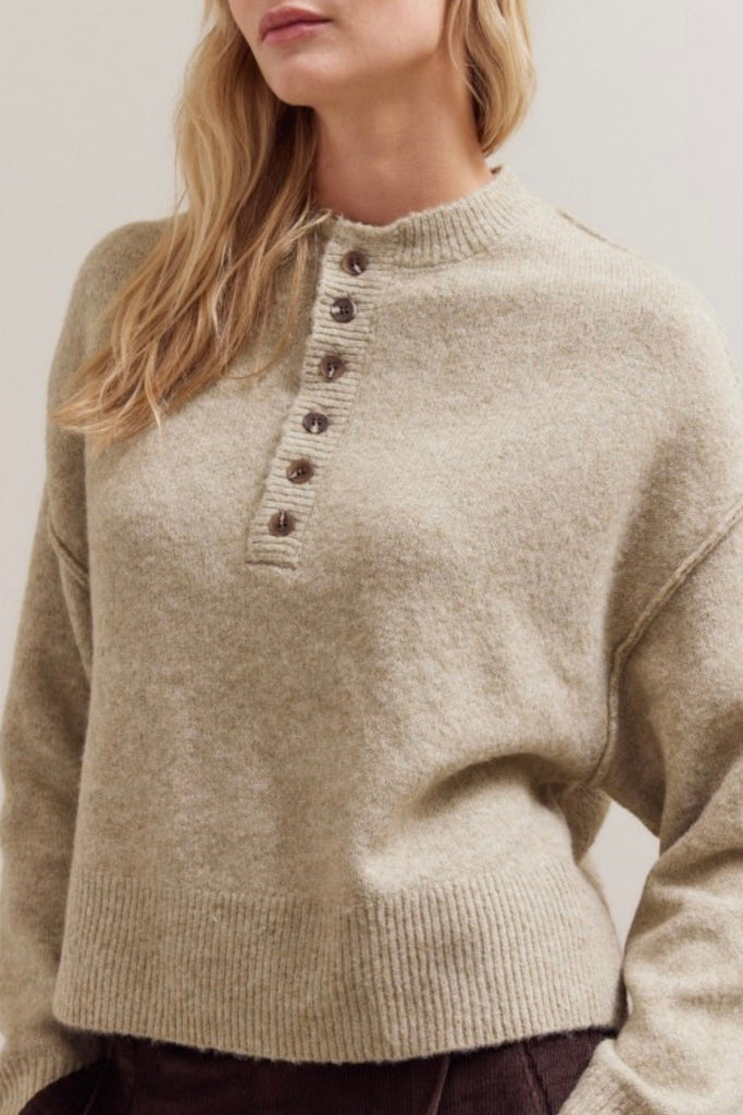 LORAYNE SAGE SWEATER - Violet Muse Boutique