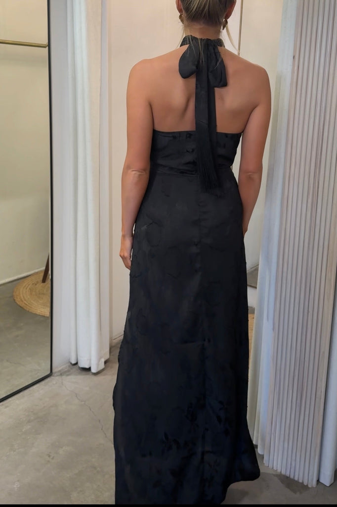 LUME VEIL HALTER NECK DRESS - Violet Muse Boutique