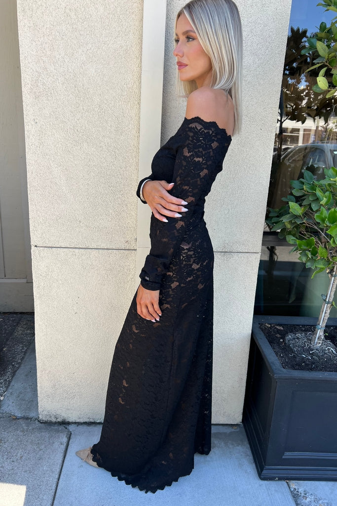 LUNE JOLIE OFF SHOULDER LACE DRESS - Violet Muse Boutique