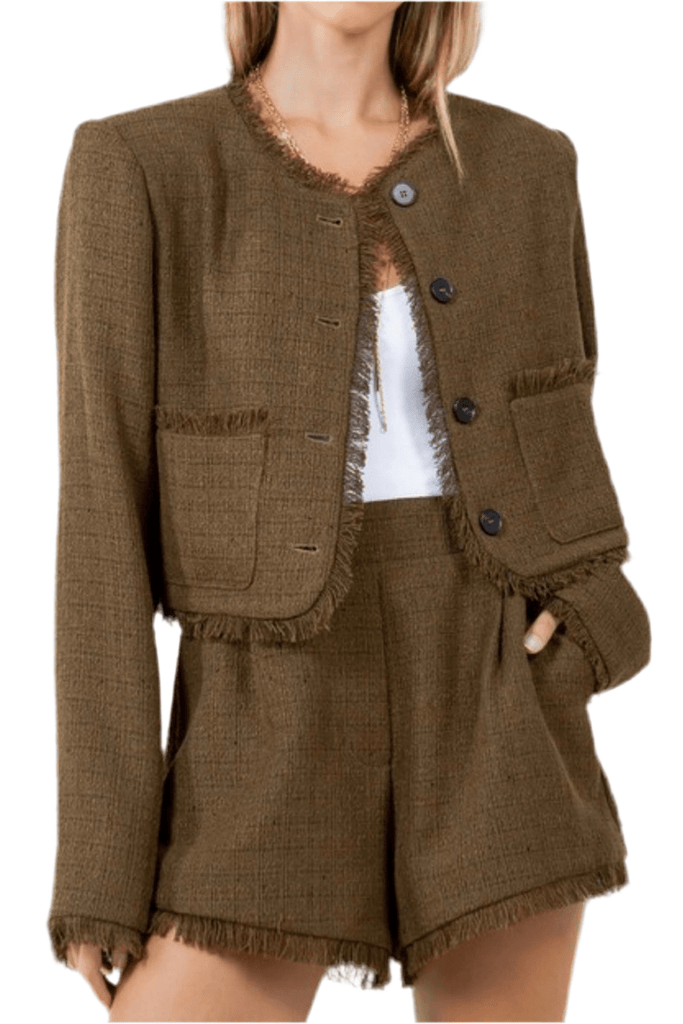 LUNETTE TWEED JACKET - Violet Muse Boutique