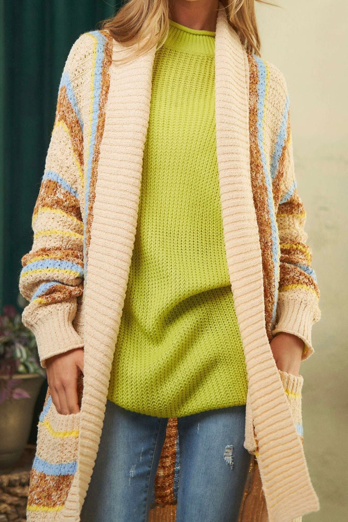 MANNY STRIPED CARDIGAN - Violet Muse Boutique